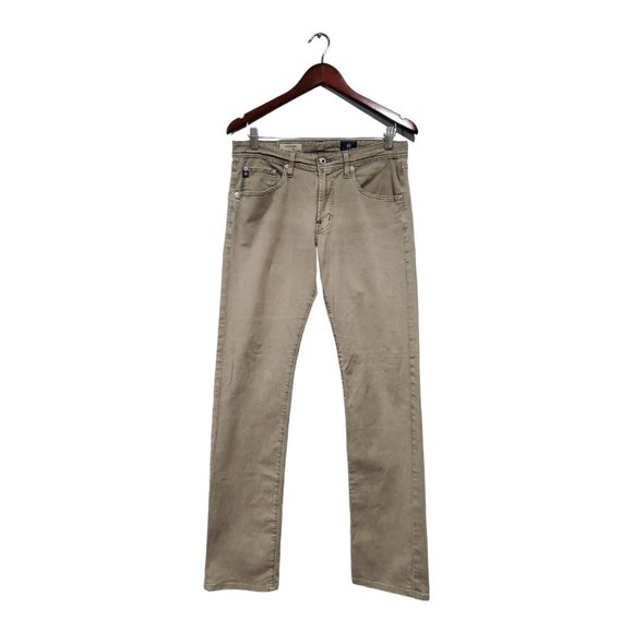 AG Adriano Goldschmied The Matchbox Jeans Slim Straight Brown Tan Men's Sz 31 - Picture 1 of 14